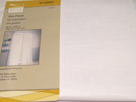 Style Selections Curtain Drape VOILE  White SHEER 59 by 84 L NIP - £19.47 GBP