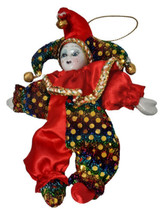 Red Jester Doll Magnet Ornament Party Favor Mardi Gras - £6.59 GBP