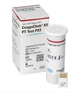 Roche Coaguchek XS PT Test 6/Box &amp; 1 Code Chip - Exp. 03/2025, New &amp; Sealed - £50.25 GBP