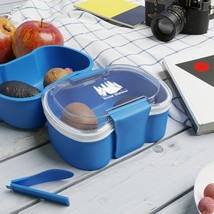 Reusable Two-Tier Bento Lunch Box for Adults BPA Free Microwaveable - £20.18 GBP