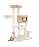Modern Cat Tree for Indoor Cats with Cattail Fluff Condo and Top Perch - $3,673.55 MXN