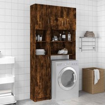 Modern Wooden Tall Narrow Bathroom Storage Cabinet Unit 2 Doors 5 Shelves Wood - £65.23 GBP+