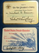 1968 Hubert Humphrey Vice President Signed Gallery &amp; 1976 Senate Chamber Tickets - £18.16 GBP