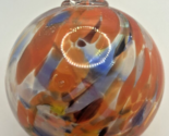 Vintage Art Glass Swirl Orange Blue Yellow Ornament U258/11 - $49.99