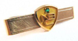 Vintage NBC 10K Solid Gold Emerald Crest By CTO &amp; 12K GF Tie Bar - £118.69 GBP