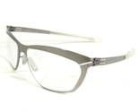 Ic! Berlin Eyeglasses Frames model barbara Clear Silver Round Cat Eye 53... - £185.19 GBP