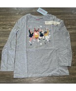 Cat &amp; Jack Girl’s Celebrate Long Sleeve Graphic T-Shirt Gray Size Small.... - €5,19 EUR