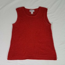 Pendleton Sleeveless Red Knit Tank Women Size Medium Vintage - $19.59