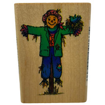 Thanksgiving Fall Autumn Harvest Scarecrow Rubber Stamp Comotion 863 Vintage1996 - $12.57