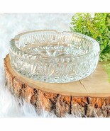 VTG Heavy Clear Star Cut Glass Lead Crystal Cigar Cigarette Round Ashtra... - $697.68 MXN