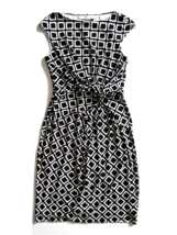 NWT LAUREN Ralph Lauren Geometric Print Twist Knot Boatneck Jersey Dress 8 $134 - £33.13 GBP