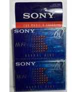 Sony Hi Fi Cassette Tapes 60 Minutes 2 Tapes New Sealed - £13.19 GBP