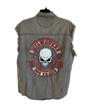 Milwaukee 105 Years 2008 Sleevess Biker Vest XL Gray Double Sided Button... - $14.84