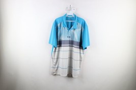 Oakley Mens 2XL XXL Thrashed Center O Logo Striped Collared Golf Polo Shirt - £19.31 GBP