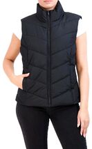 COLE HAAN Signature Chevron Quilted Women's Vest Size-XL Black - $49.48