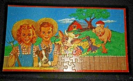 Vintage 1958 Mb Bobbsey Twins Puzzle Complete In Good Condition Mb 4828 - $29.70