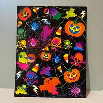 Vintage Lisa Frank Ghosts Pumpkins Skeletons Halloween Stickers S220 - £14.14 GBP