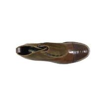 00083-209 Stacy Adams Madison Side Zip Brown Demi Boot Suede Leather Brown image 3