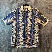 Vintage Tori Richard Hawaiian Shirt Mens Large Floral Vines Summer Beach Casual - £16.36 GBP