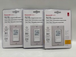 New Open 3PK HoneyWell RPLS740B 7-Day Solar Programmable Switch - $85.00