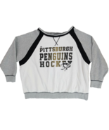 Majestic NHL Pittsburg Penguins Hokey Cut-off Fleece Sweatshirt Women’s ... - $19.39 CAD