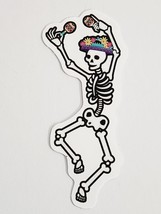Dancing Skeleton with Hat and Moracas Sticker Decal Multicolor Embellish... - $2.30