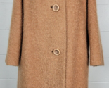 Vtg 1960s Original Diane Womens Swing Coat Berroco&#39;s Curlinda Camel Tone... - $74.25