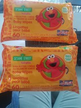 Sesame Street Hushables 60 Count Wipes Elmo Set Of 2 - £13.35 GBP