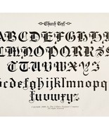 Church Text Font Example 1899 Victorian Crafts Art Drawing Ephemera DWKK20 - $368.02 MXN