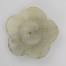 Chinese Ming Pale Green Jade Prunus Blossom Clothing Ornament - £76.67 GBP