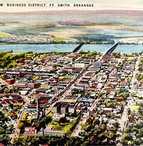 Business District Aerial View Postcard Fort Smith Arkansas 1943 PCBG11A - $14.01 CAD