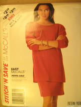 UNCUT Pattern 1992 EASY McCall SIZE 8 10 12 Misses 2 Piece Dress 5503 [Z25] - $3.99