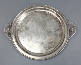 Antique NS 735 Sterling Silver Floral Blossom Handled Serving Platter Tray 1015g - £2,051.55 GBP