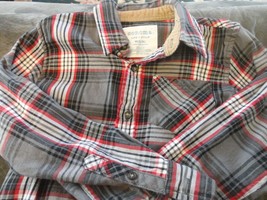 Euc! Plaid Button Down Long Sleeve Shirt Sonoma Size 5/6 - £6.28 GBP