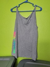 Womens Tank Top Athletic Running Jogging Gray Bubble Run Large - $14.70