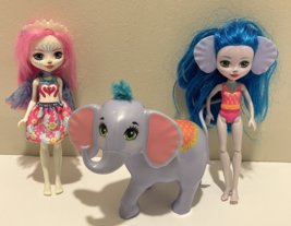 Mattel Enchantimals Saffi Swan Ekaterina Elephant Doll &amp; Antic Toy 2016 Lot Of 3 - £14.06 GBP
