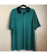Nike Mens Dri-Fit Victory Striped Golf Polo Shirt Green Navy Blue Size X... - $368.22 MXN