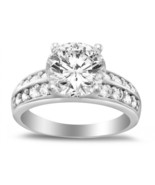 Solid Genuine 14k White Gold 1 1/7ct Round Fine Cubic Zirconia Engagemen... - $610.90 CAD+