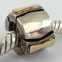 Authentic Chamilia  Bowtie Charm,  Sterling Silver/14K   KC-76 NEW - £41.98 GBP