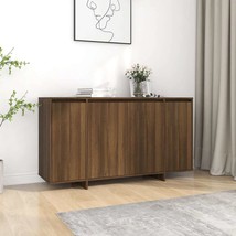 Modern Wooden Large Home Sideboard Storage Cabinet Unit With 4 Doors Shelves - £140.36 GBP+