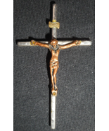 Vtg Crucifix JAPAN Pendant Christianity Catholic Cross Two Toned Copper ... - £14.37 GBP