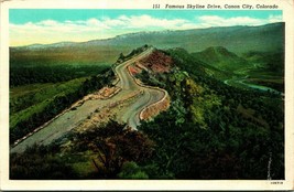 Skyline Drive Canon City Colorado CO UNP Linen Postcard A5 - £2.10 GBP