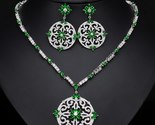  color cubic zirconia wedding big long drop necklace and earrings bridal jewellery thumb155 crop