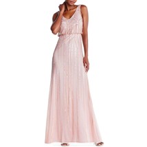 Adrianna Papell Embellished Blouson Gown Blush Plus Size 16W $405 - £156.91 GBP