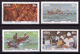 ZAYIX South West Africa SWA 516-519 MNH Lobster Industry Dinghies 092022S72 - £1.27 GBP