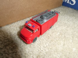 Vintage HO Scale Wiking Red Plastic Fire Rescue  Truck - $18.81