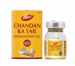 Dabur Chandan Ka Tail Sandalwood Oil Edible Oil Pure 5ML Free Ship - £46.24 GBP