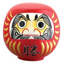 Red Daruma Doll Figurine Buddhist Monk Bodhidharma Good Luck Statue New - $19.78