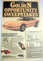 1983 MPC Models Color Ad Golden Opportunity Sweepstakes - £6.29 GBP