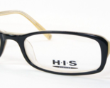 H.I.S HPL69-004 Black /Cream /Clear UNIQUE RARE EYEGLASSES FRAME HIS 49-... - $49.50